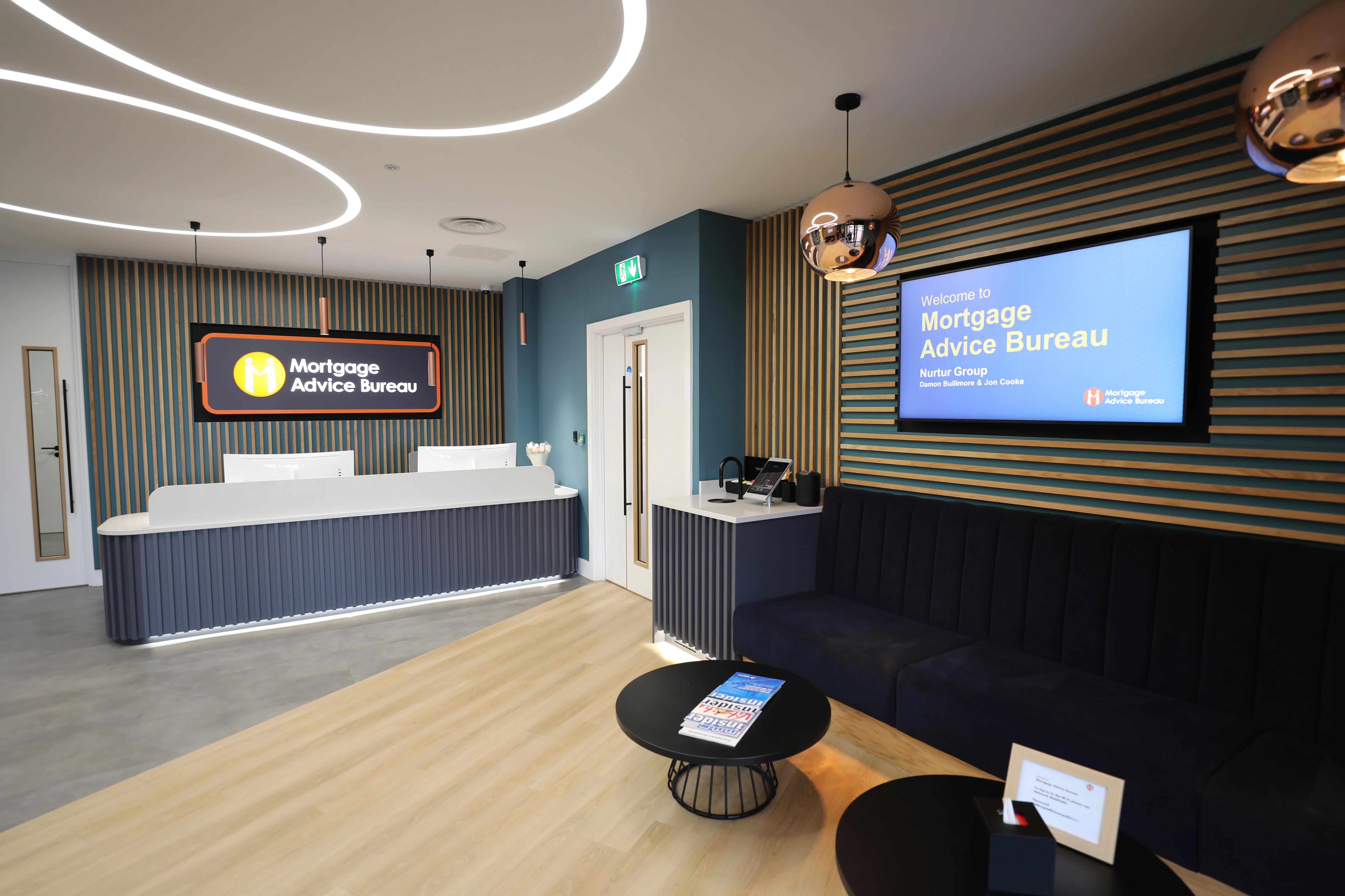 Mortgage Advice Bureau modern reception and office environment